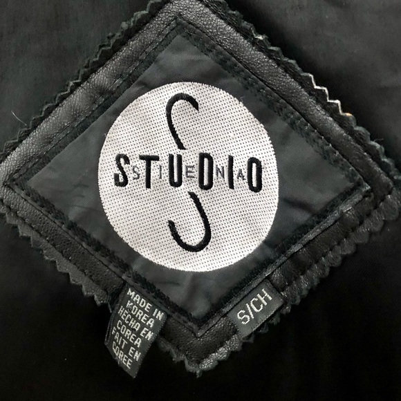 VINTAGE 90S CLUELESSCORE BLACK LEATHER QUILTED - Picture 8 of 8